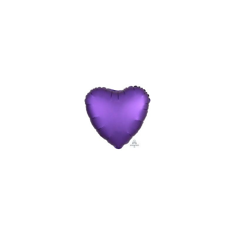 BALLON METALLIQUE COEUR SATIN VIOLET ROYAL 43 CM BALLON METALLIQUE COEUR SATIN VIOLET ROYAL 43 CM