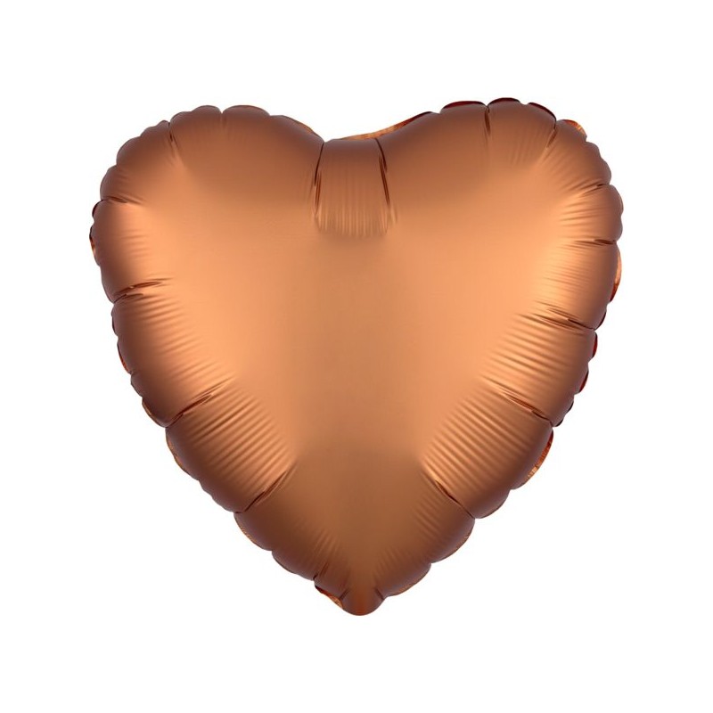 BALLON METALLIQUE COEUR SATIN AMBRE 43 CM BALLON METALLIQUE COEUR SATIN AMBRE 43 CM