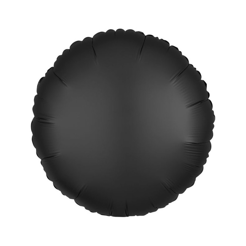 BALLON METALLIQUE ROND SATIN ONYX 43 CM