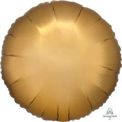 BALLON METALLIQUE ROND SATIN OR 43 CM