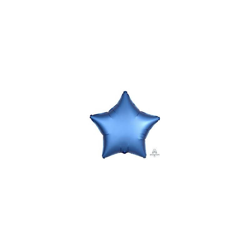 BALLON METALLIQUE ETOILE SATIN BLEU AZUR 43 CM BALLON METALLIQUE ETOILE SATIN BLEU AZUR 43 CM