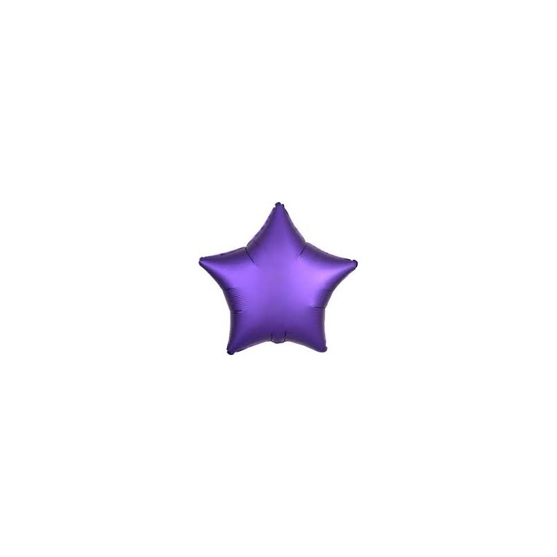 BALLON METALLIQUE ETOILE SATIN VIOLET ROYAL 43 CM