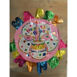 BALLON METALLIQUE  HAPPY BIRTHDAY 18" AIR