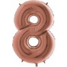 BALLON METALLIQUE CHIFFRE 8 102 CM ROSE GOLD