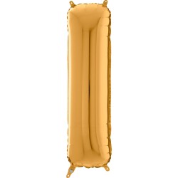 BALLON METALLIQUE LETTRE I 101 CM OR