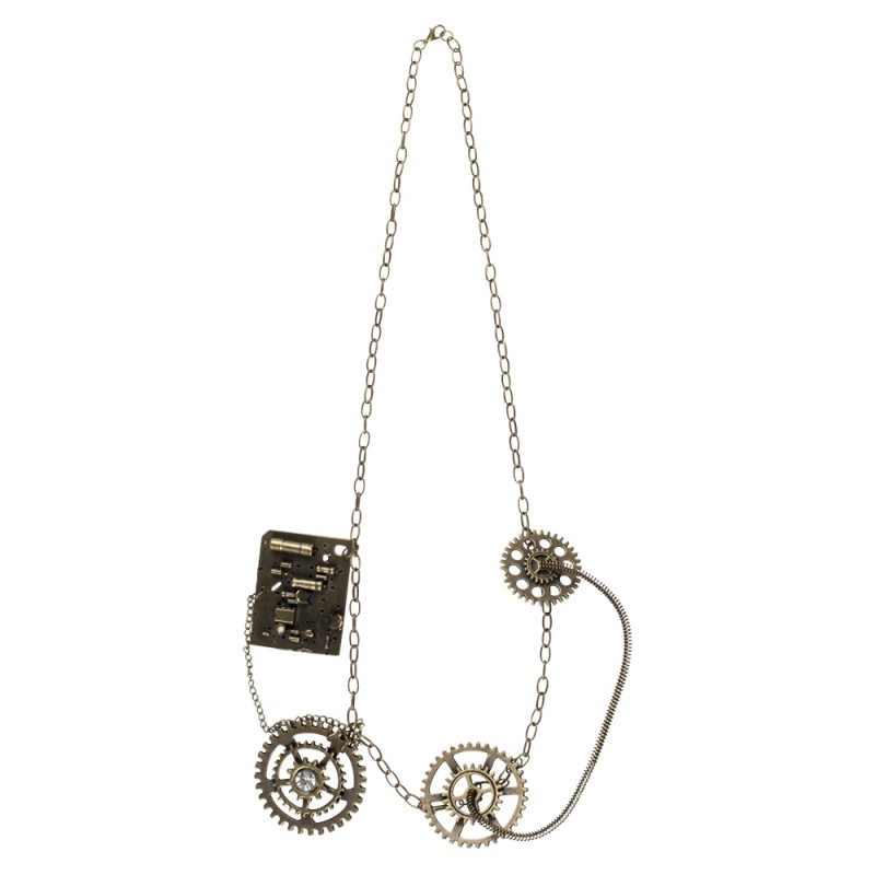 COLLIER STEAMPUNK ROUES DENTEES EN METAL COLLIER STEAMPUNK ROUES DENTEES EN METAL