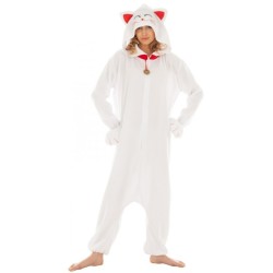 DEGUISEMENT KIGURIMI CHAT BLANC  PORTE BONHEUR TAILLE 180 CM 