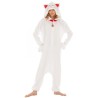 DEGUISEMENT KIGURIMI CHAT BLANC  PORTE BONHEUR TAILLE 180 CM 