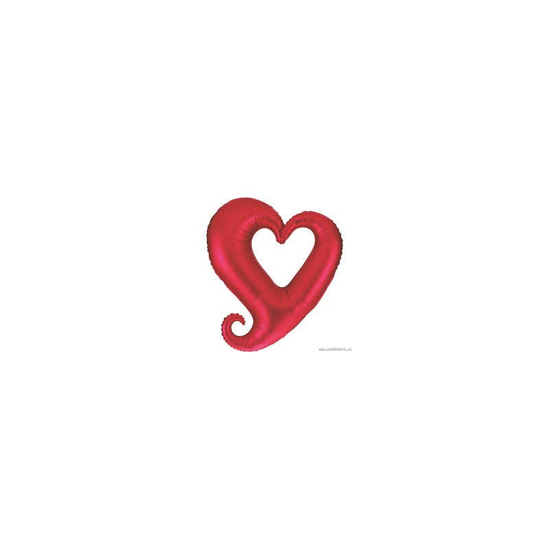 BALLON METALLIQUE COEUR GEANT CHAINE ROUGE 94 CM BALLON METALLIQUE COEUR GEANT CHAINE ROUGE 94 CM