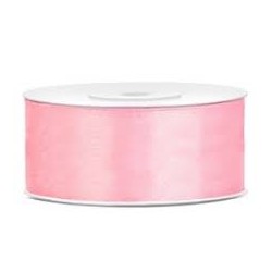 RUBAN SATIN ROSE  25 M X 25 MM