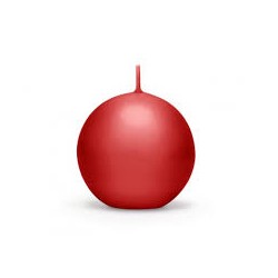 BOUGIE RONDE ROUGE 8 CM