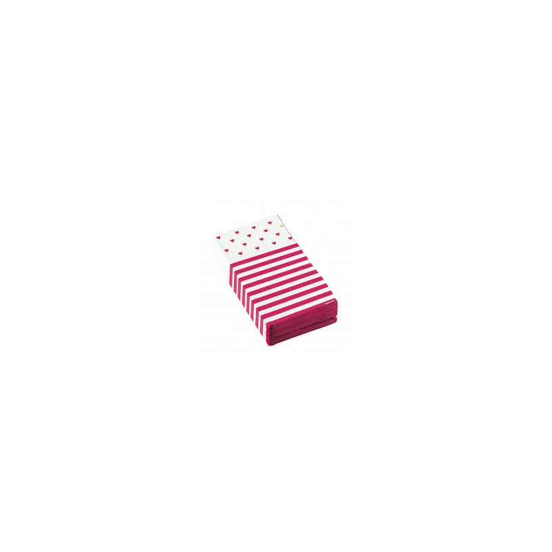 16 SERVIETTES BLANCHE AVEC DES COEURS 16 SERVIETTES BLANCHE AVEC DES COEURS