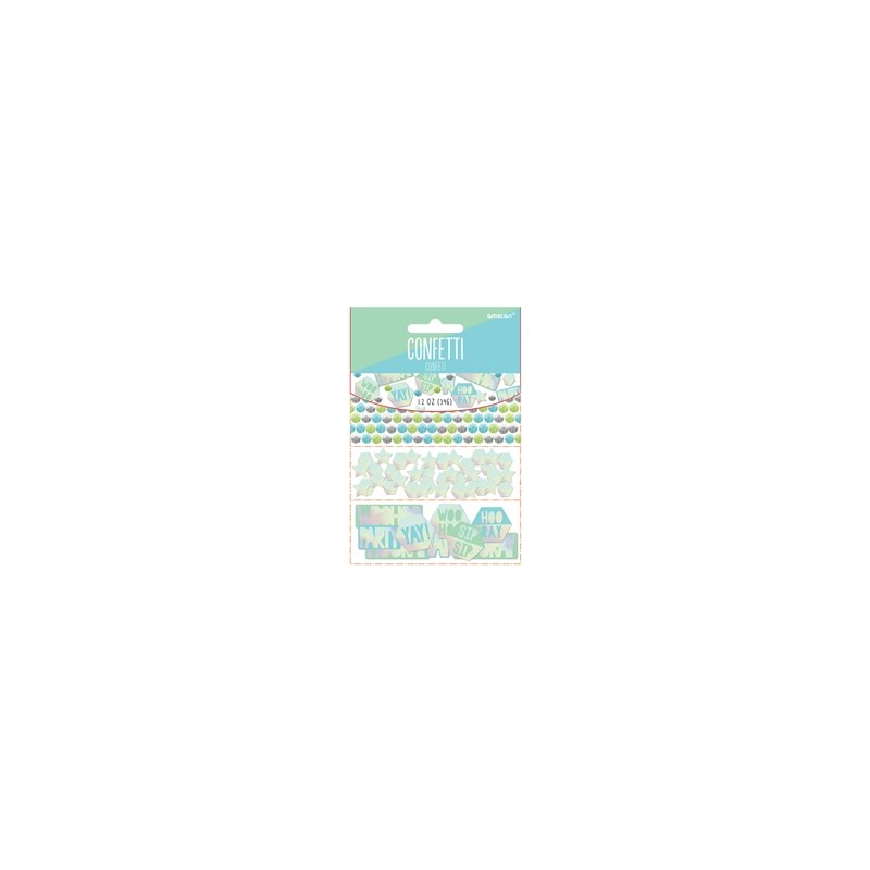 CONFETTIS DE TABLE MENTHE ET TURQUOISE