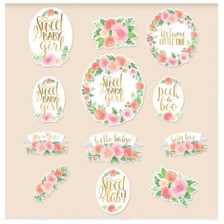 DECORATION MURALE SWEET  BABY GIRL 
