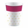8 GOBELETS AVEC COEURS OR