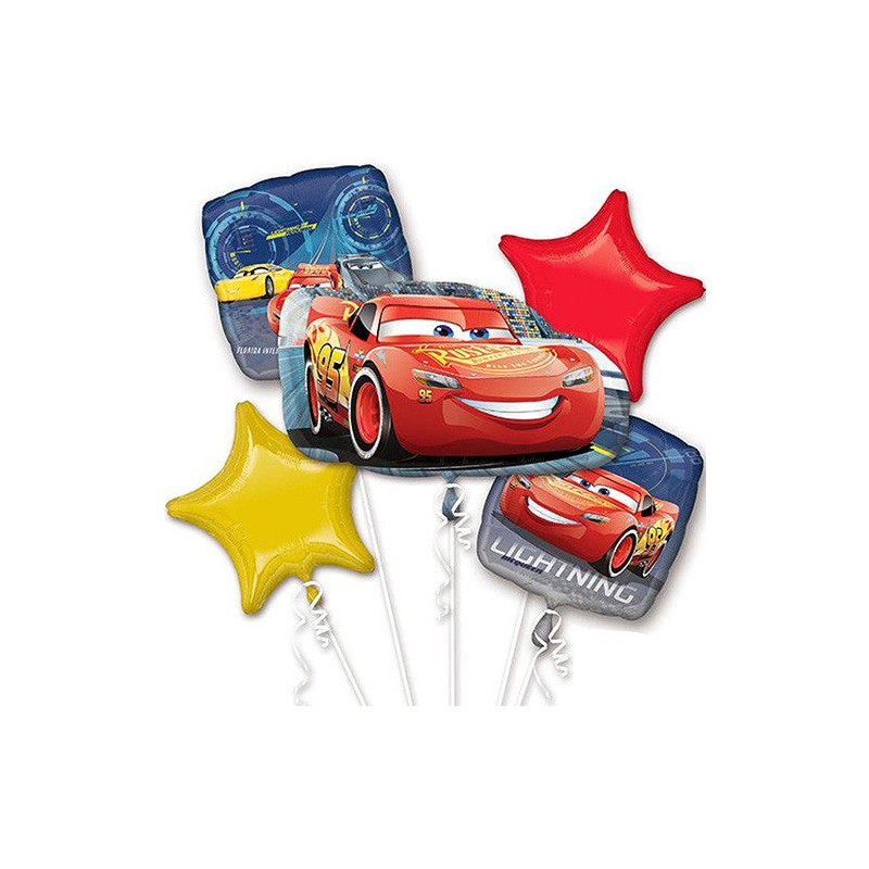 BOUQUET DE BALLON METALIQUE FLASH MCQUEEN 