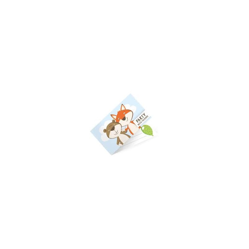 8 CARTES D'INVITATIONS MARMOTTE ET RENARD 8 CARTES D'INVITATIONS MARMOTTE ET RENARD
