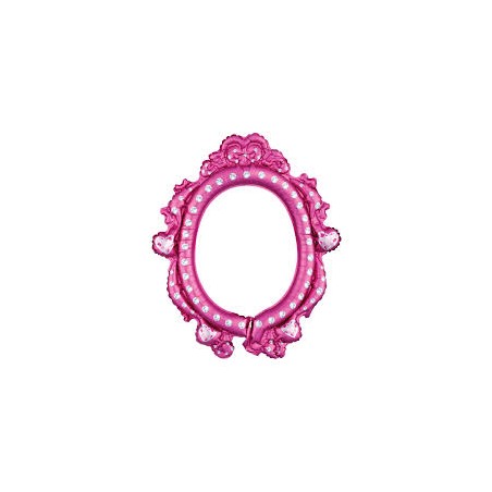 CADRE BALLON METALLIQUE ROSE MIROIR PRINCESSE