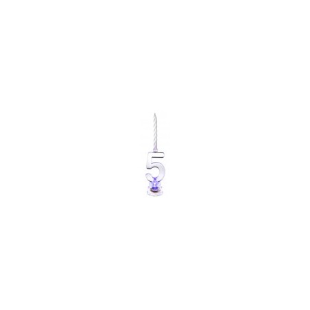 BOUGIE LED CHIFFRE 5 