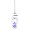 BOUGIE LED CHIFFRE 5 