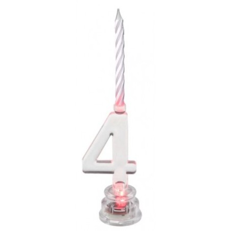 BOUGIE LED CHIFFRE 4 