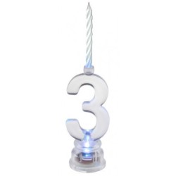 BOUGIE LED CHIFFRE 3 