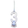 BOUGIE LED CHIFFRE 3 