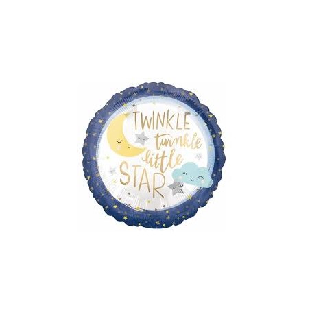 BALLON METALLIQUE TWINKLE LITTLE STAR 43 CM 