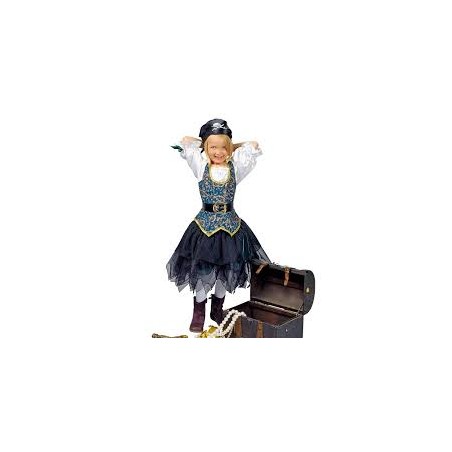 DEGUISEMENT  PIRATE FILLE ANGELIQUE 128 CM 