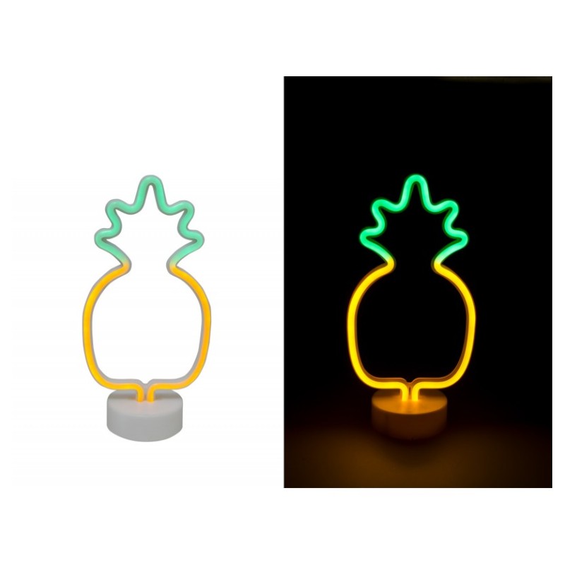 ANANAS NEON VERT ET JAUNE 18 X 30 CM ANANAS NEON VERT ET JAUNE 18 X 30 CM