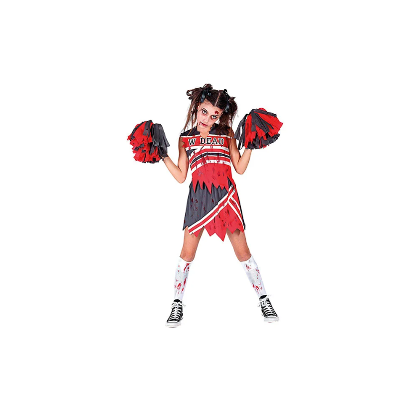 DEGUISEMENT HALLOWEEN POMPOM GIRL ZOMBIE TAILLE 140 CM DEGUISEMENT HALLOWEEN POMPOM GIRL ZOMBIE TAILLE 140 CM