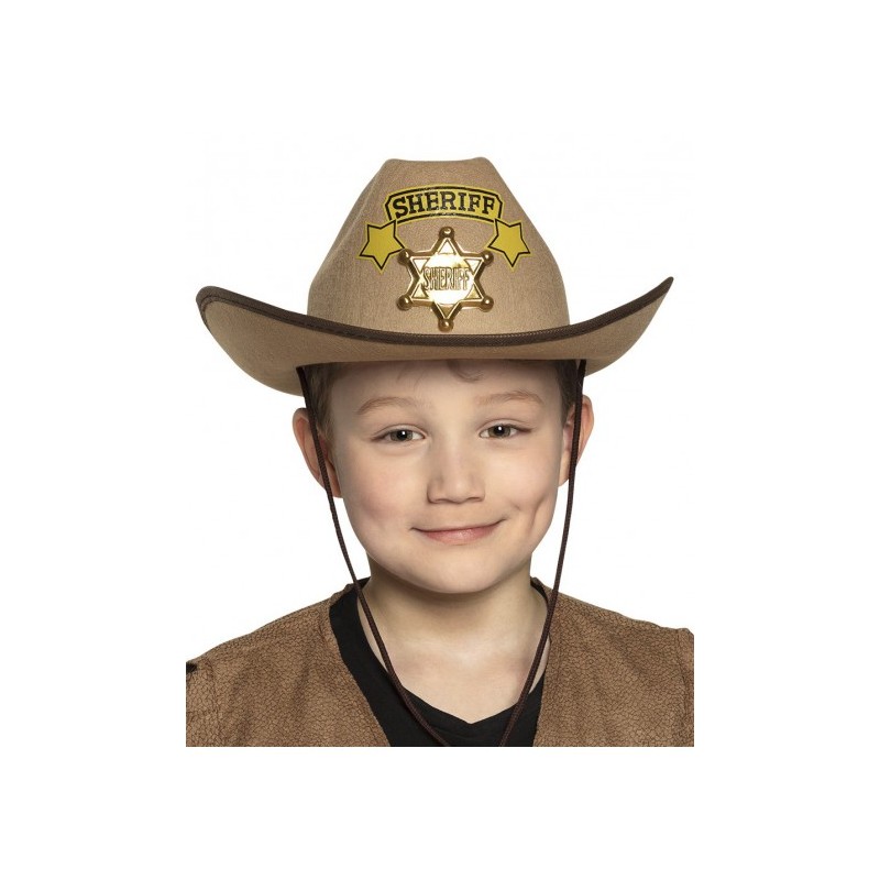 CHAPEAU ENFANT DE SHERIF MARRON CHAPEAU ENFANT DE SHERIF MARRON