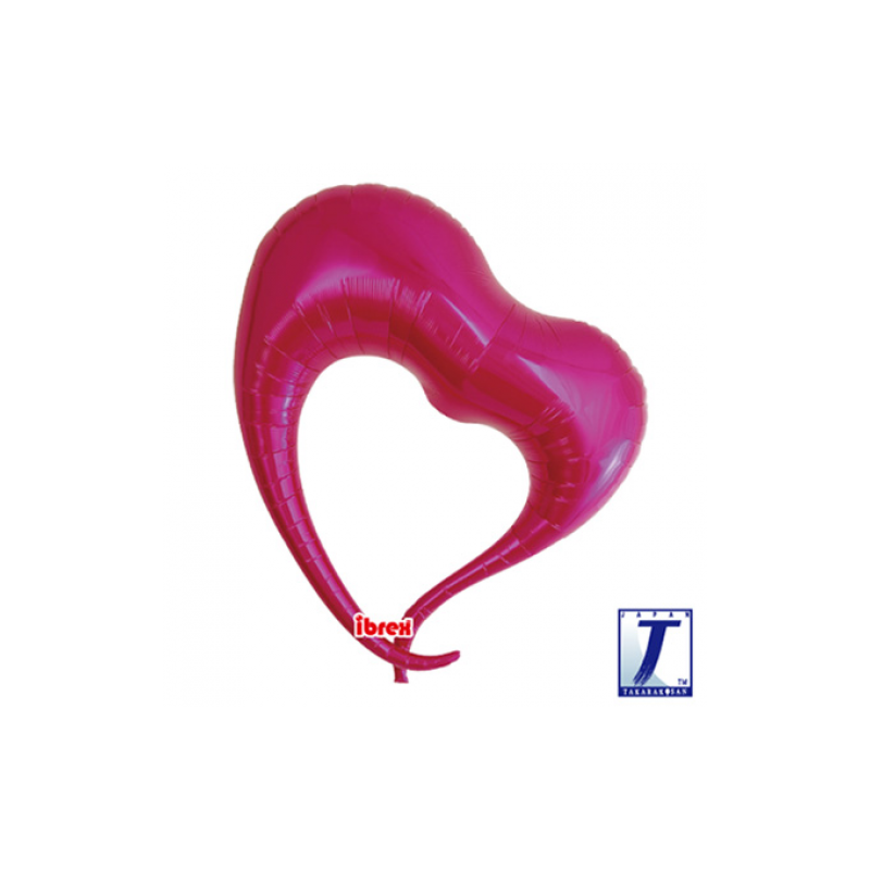 BALLON METALLIQUE COEUR FUSCHIA ELEGANT 80CM IBREX BALLON METALLIQUE COEUR FUSCHIA ELEGANT 80CM IBREX