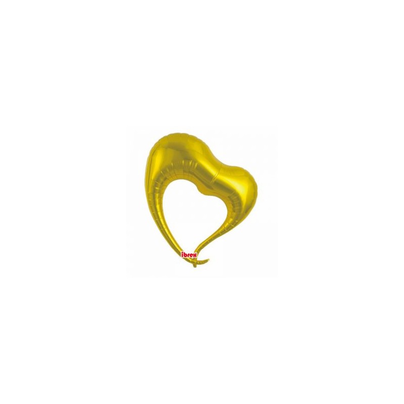 BALLON METALLIQUE COEUR OR ELEGANT 80CM IBREX BALLON METALLIQUE COEUR OR ELEGANT 80CM IBREX