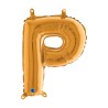 BALLON METALLIQUE LETTRE P OR 35 CM