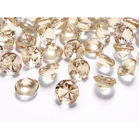 CONFETTIS DE TABLE DIAMANT OR 20 MM