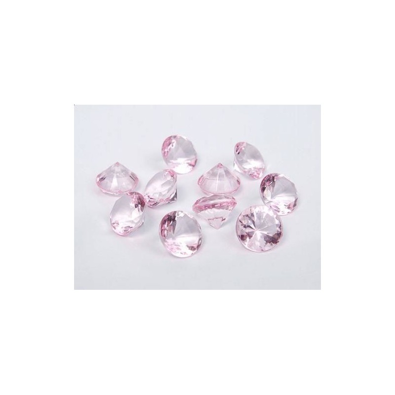 CONFETTIS DE TABLE DIAMANT ROSE CLAIR 20 MM CONFETTIS DE TABLE DIAMANT ROSE CLAIR 20 MM