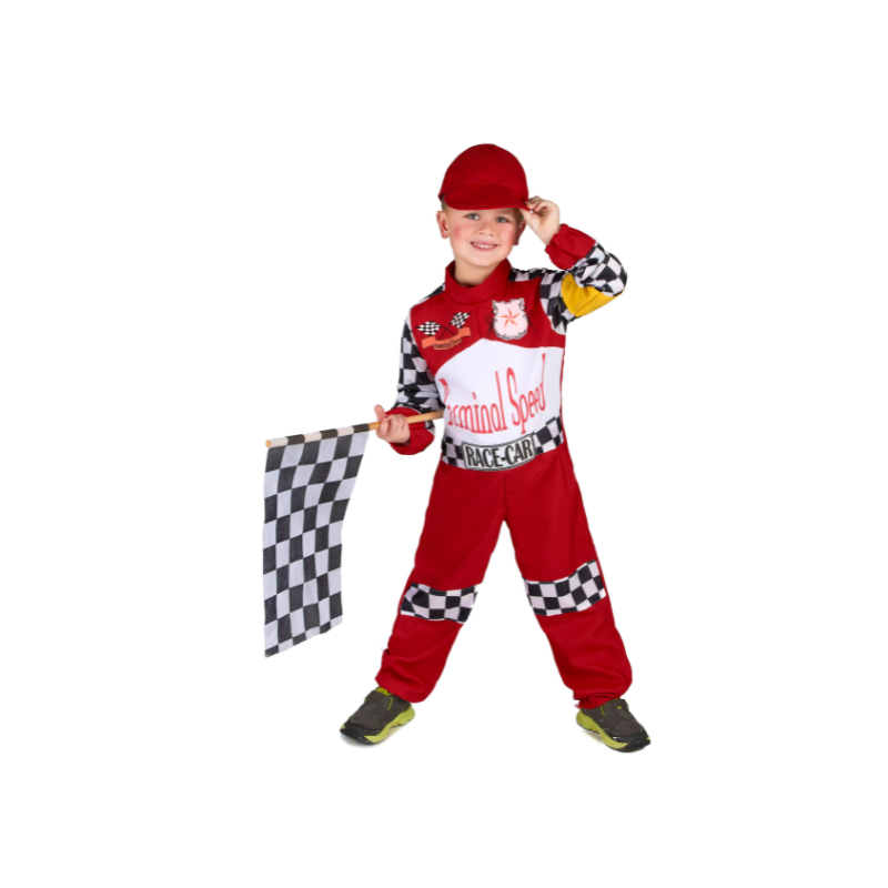 DEGUISEMENT PILOTE DE COURSE ENFANT TAILLE M 7-9 ANS 