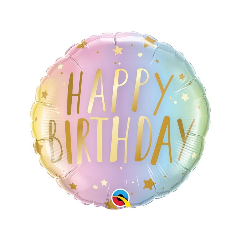 BALLON METALLIQUE HAPPY BIRTHDAY PASTEL ETOILE 46 CM BALLON METALLIQUE HAPPY BIRTHDAY PASTEL ETOILE 46 CM
