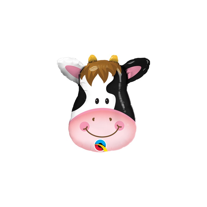 BALLON METALLIQUE TETE DE  VACHE 34 CM
