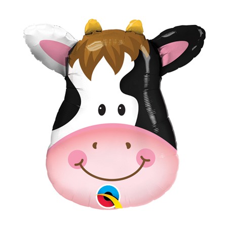 BALLON METALLIQUE TETE DE  VACHE 34 CM