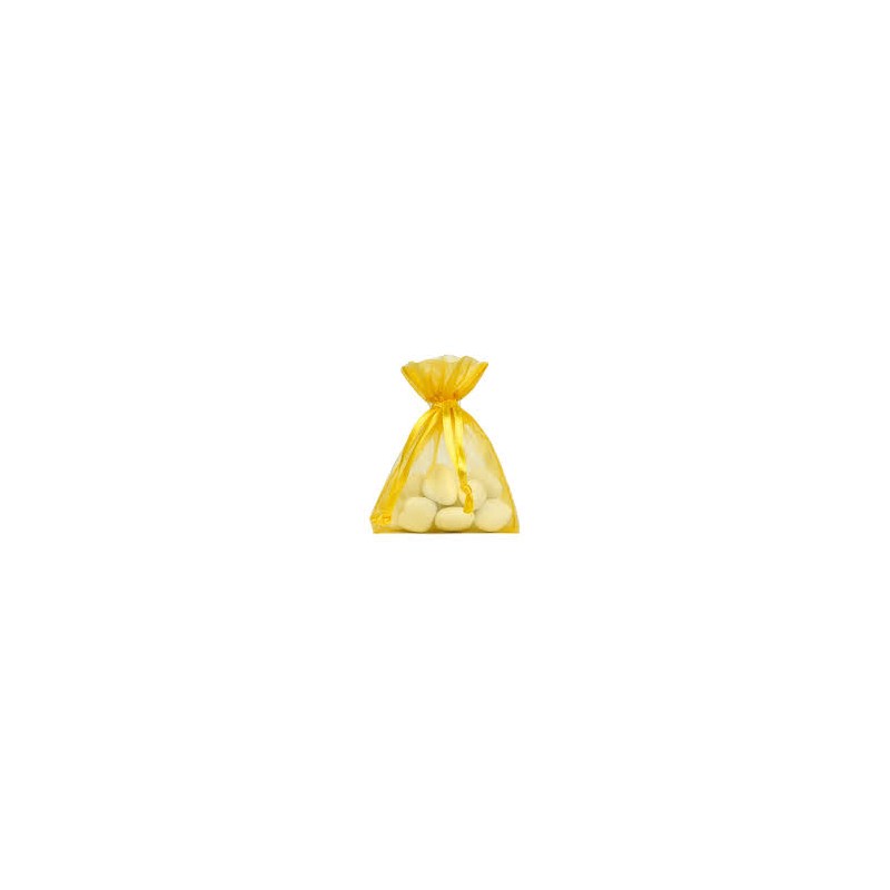 SACHET ORGANZA PAR 10 JAUNE POUSSIN SACHET ORGANZA PAR 10 JAUNE POUSSIN