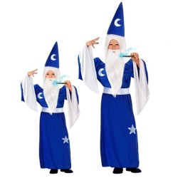 DEGUISEMENT MAGICIEN BLEU MERLIN TAILLE 13 ANS 
