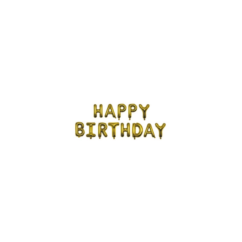 BALLONS LETTRES METALLIQUES OR HAPPY BIRTHDAY BALLONS LETTRES METALLIQUES OR HAPPY BIRTHDAY