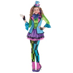 DEGUISEMENT FILLE CHAPELIER FOU TAILLE 10-12 ANS