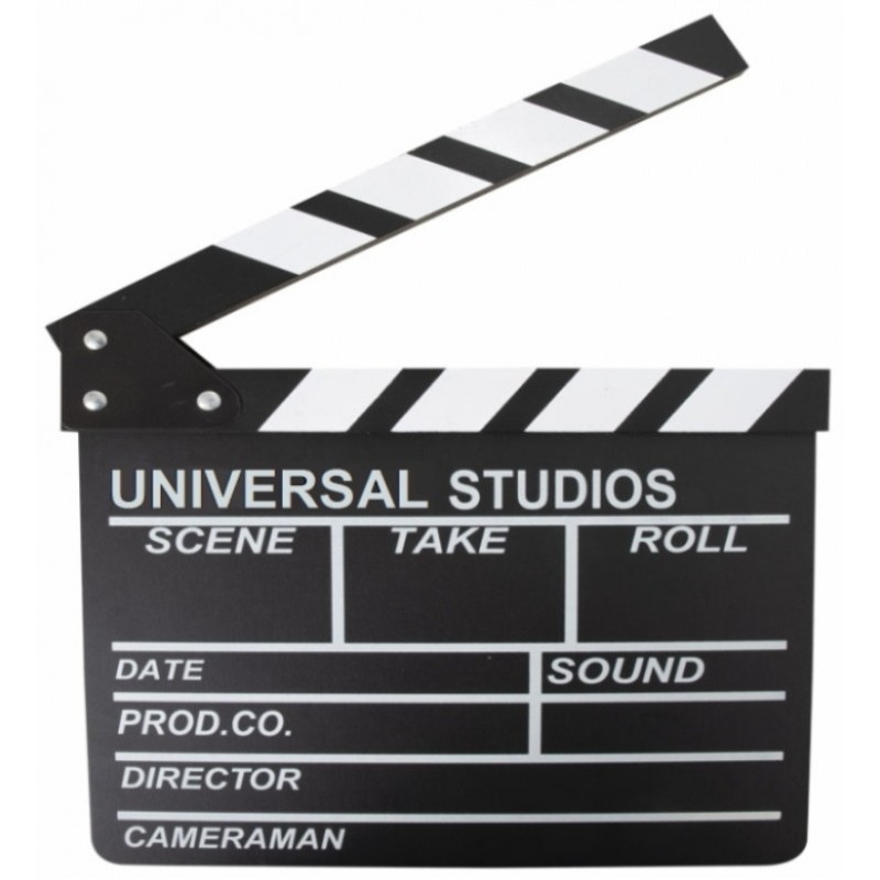 CLAP DE CINEMA EN BOIS 30 X 26 CM CLAP DE CINEMA EN BOIS 30 X 26 CM
