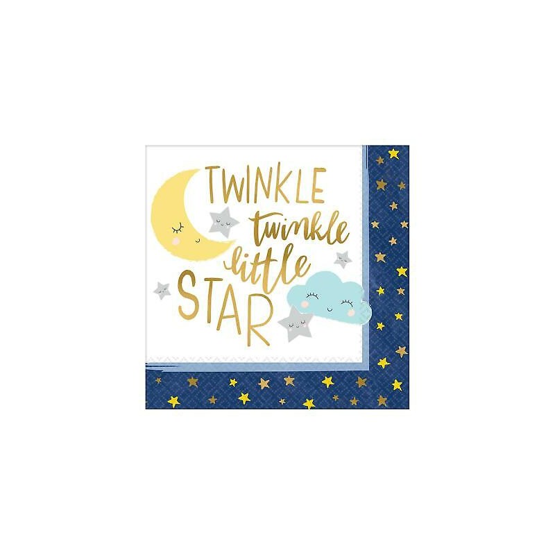 16 SERVIETTES TWINKLE LITTLE STAR 33 X 33 CM 16 SERVIETTES TWINKLE LITTLE STAR 33 X 33 CM