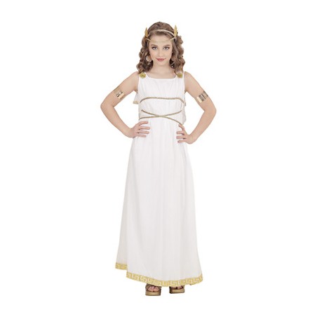 DEGUISEMENT DEESSE BLANCHE TAILLE 128 CM 