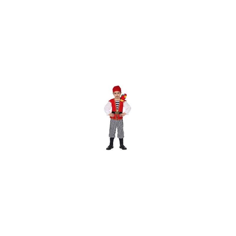 DEGUISEMENT PIRATE ROUGE TAILLE 116 CM 