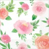16 SERVIETTES FLORAL BABY 24 X 24 CM